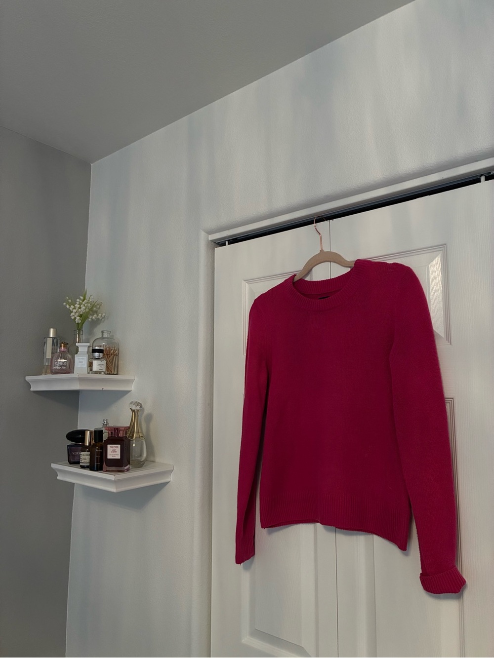 GAP Women's Crewneck Sweater in Deep Fuchsia
